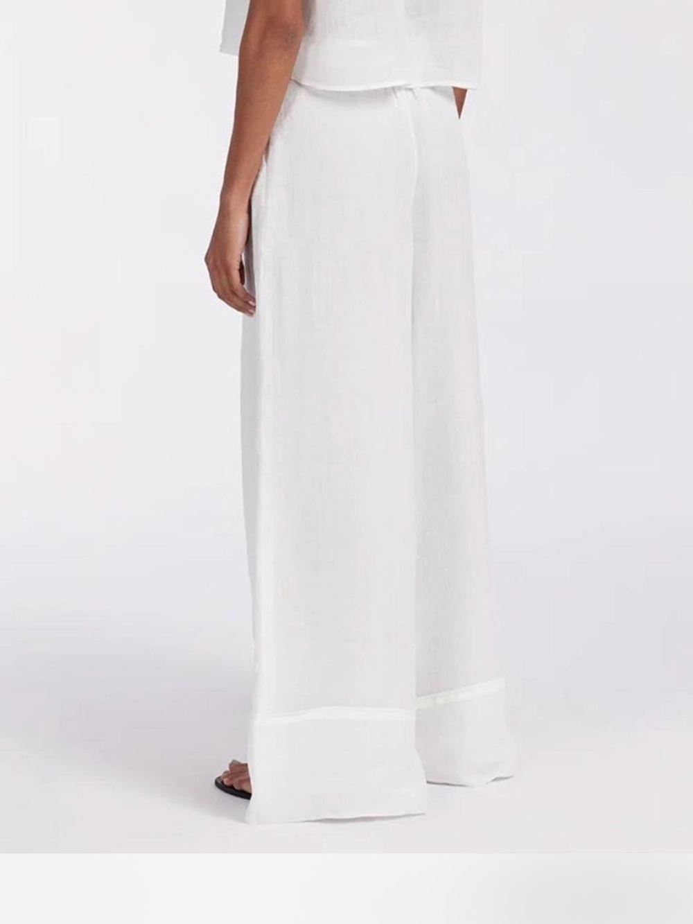 Dissh Kai White Ramie Resort Pant size 2 AU - Picture 2 of 5